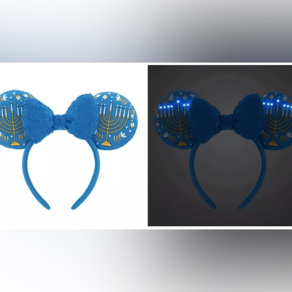 Disney Loungefly Hanukkah LED Mickey Mouse ears headband